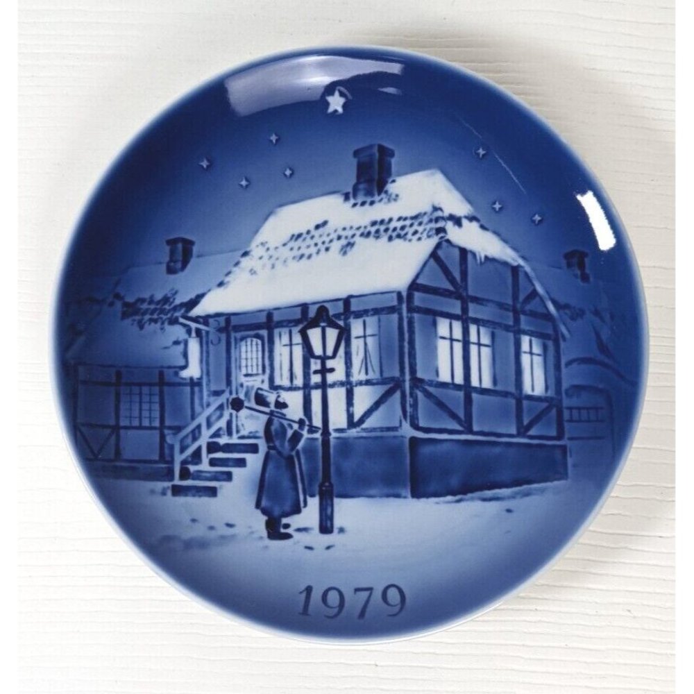 Vintage Desiree Denmark JULE AFTER 1979 the Old Steet lamp 10th edition blue